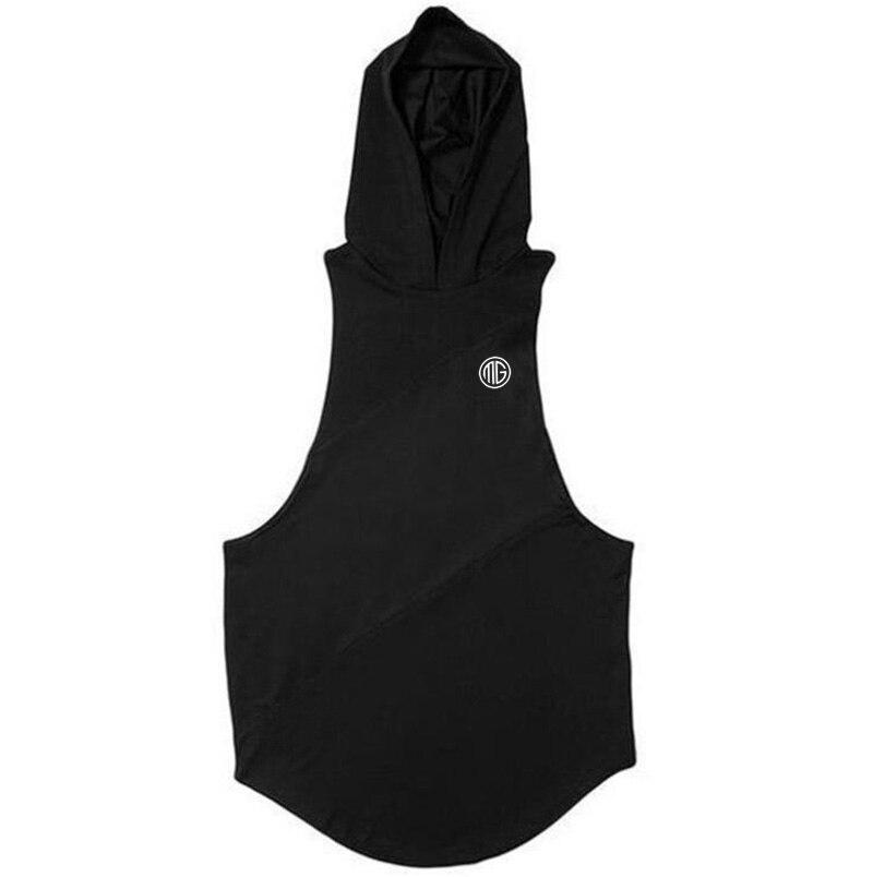 Muscleguys Bodybuilding Stringer Kapuzen-Tanktop für Herren, Patchwork, Fitnessstudio, Fitness, ärmellose Herrenwesten, Baumwoll-Unterhemden, Muskel-Tanktops L von Joom DACH