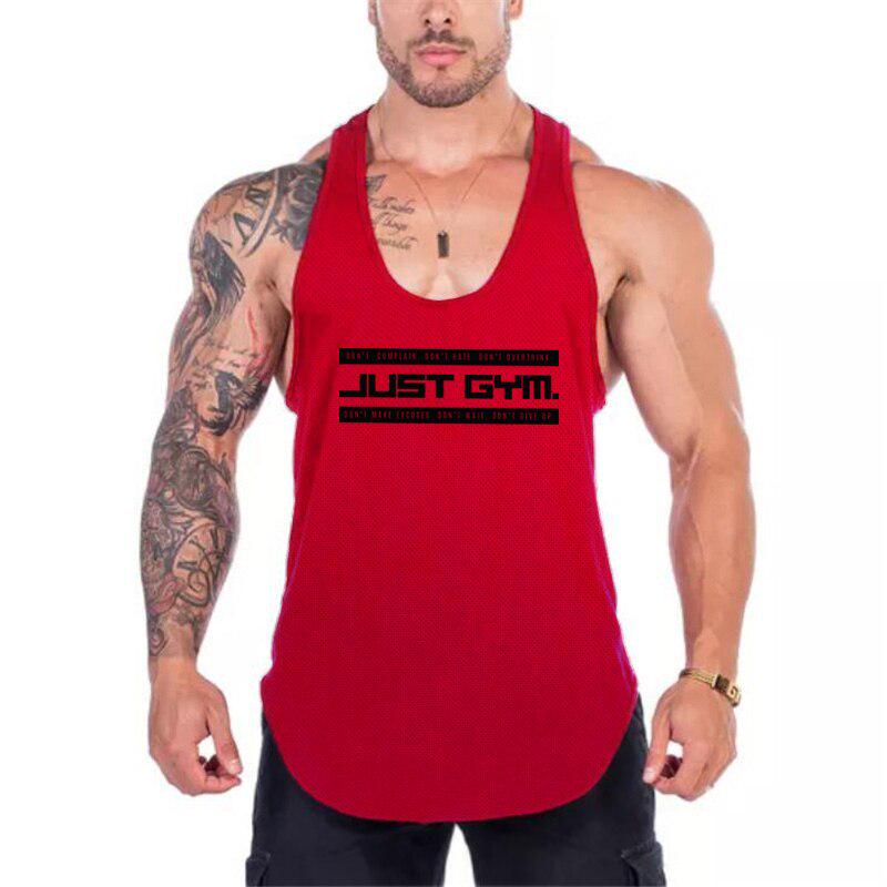 Muscleguys Just Gym Fitness Herren Stringer Tank Top Mesh Bodybuilding Tanktop Muscle Singlet Ärmellose Weste L rot von Joom DACH