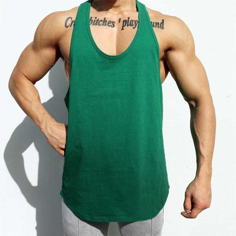 Muscleguys Just Gym Fitness Herren Stringer Tank Top Mesh Bodybuilding Tanktop Muscle Singlet Ärmellose Weste L von Joom DACH