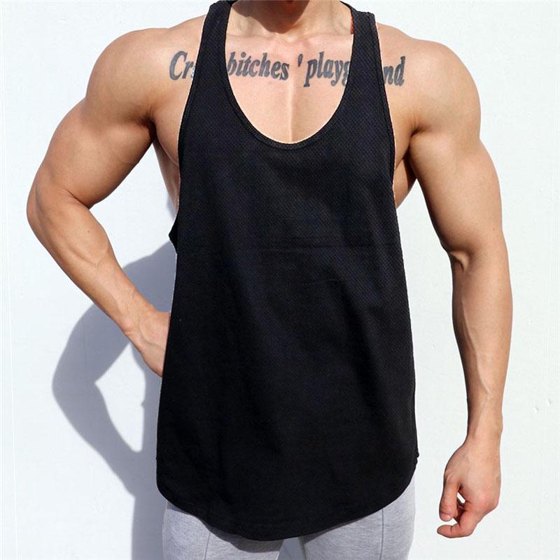 Muscleguys Just Gym Fitness Herren Stringer Tank Top Mesh Bodybuilding Tanktop Muscle Singlet Ärmellose Weste L von Joom DACH