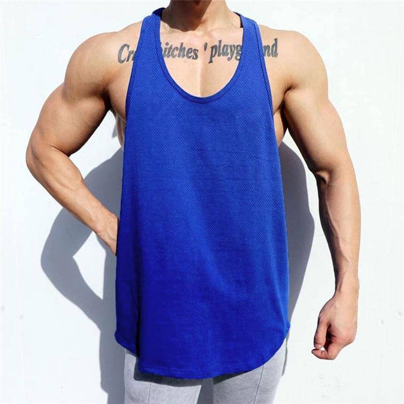 Muscleguys Just Gym Fitness Herren Stringer Tank Top Mesh Bodybuilding Tanktop Muscle Singlet Ärmellose Weste L von Joom DACH