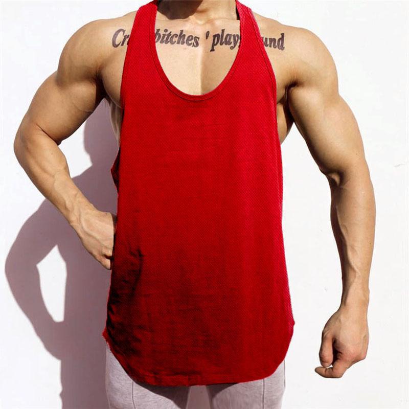 Muscleguys Just Gym Fitness Herren Stringer Tank Top Mesh Bodybuilding Tanktop Muscle Singlet Ärmellose Weste L von Joom DACH