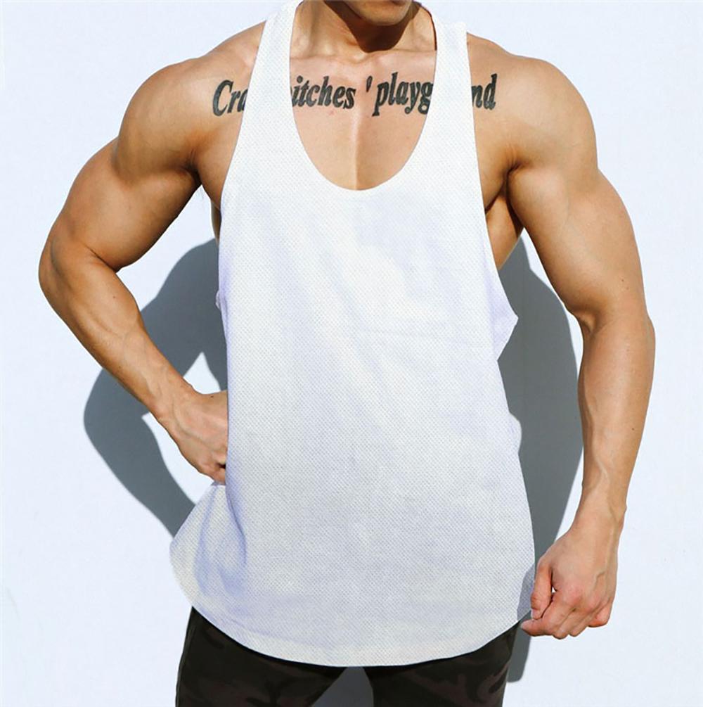 Muscleguys Just Gym Fitness Herren Stringer Tank Top Mesh Bodybuilding Tanktop Muscle Singlet Ärmellose Weste L von Joom DACH