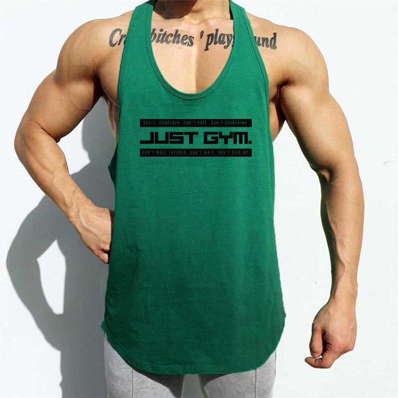 Muscleguys Just Gym Fitness Herren Stringer Tank Top Mesh Bodybuilding Tanktop Muscle Singlet Ärmellose Weste XL grün von Joom DACH