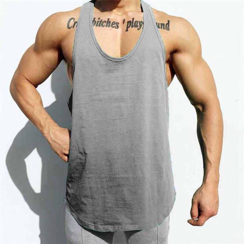 Muscleguys Just Gym Fitness Herren Stringer Tank Top Mesh Bodybuilding Tanktop Muscle Singlet Ärmellose Weste XXL von Joom DACH