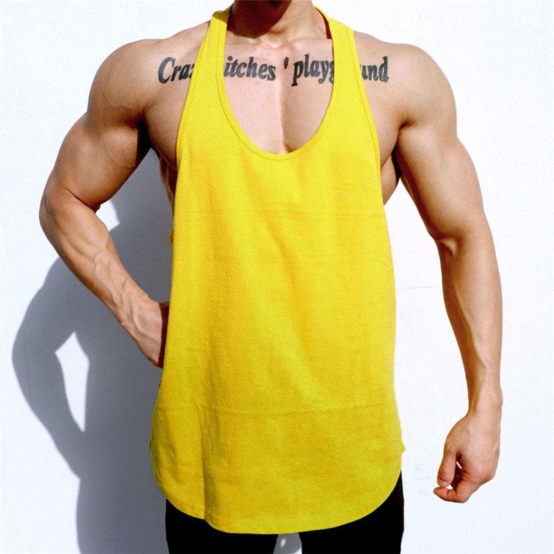 Muscleguys Just Gym Fitness Herren Stringer Tank Top Mesh Bodybuilding Tanktop Muscle Singlet Ärmellose Weste XXL von Joom DACH