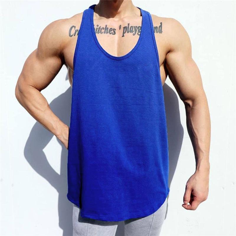 Muscleguys Just Gym Fitness Herren Stringer Tank Top Mesh Bodybuilding Tanktop Muscle Singlet Ärmellose Weste XXL von Joom DACH
