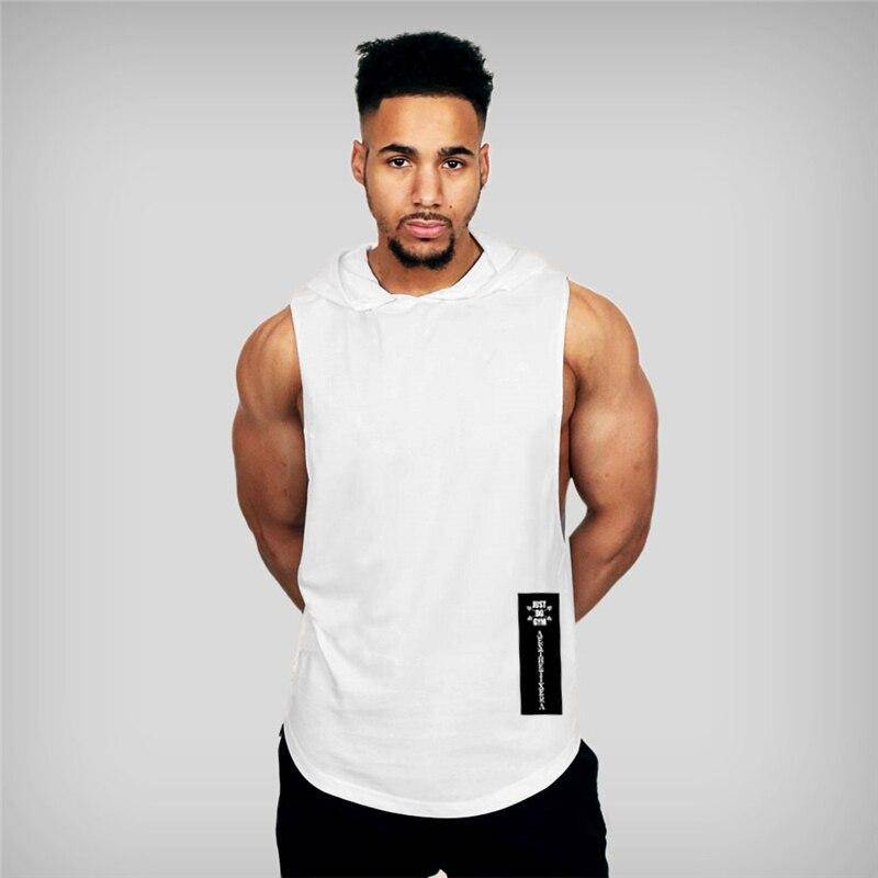 Muscleguys Muscle Guys Marke Herren Fitness ärmelloses Hoodie-Shirt Bodybuilding Gym Tanktops lockeres Workout ärmelloses Shirt Hoody Top männlich XXL weiß von Joom DACH