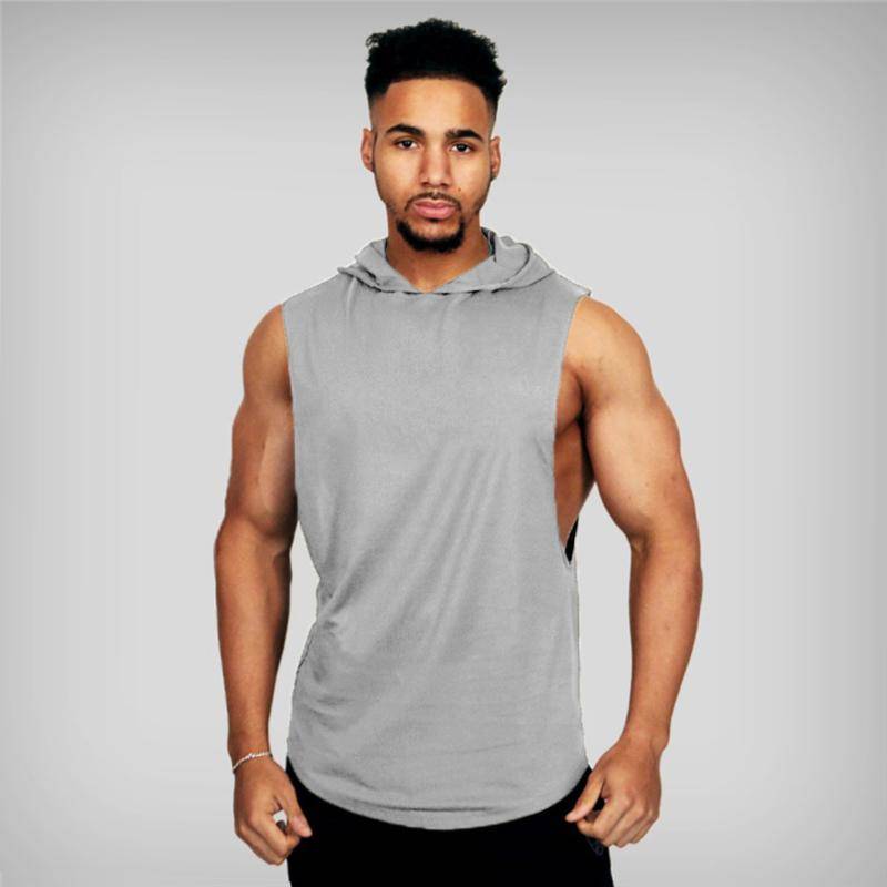 Muscleguys Muscle Guys Marke Herren Fitness ärmelloses Hoodie-Shirt Bodybuilding Gym Tanktops lockeres Workout ärmelloses Shirt Hoody Top männlich XXL von Joom DACH