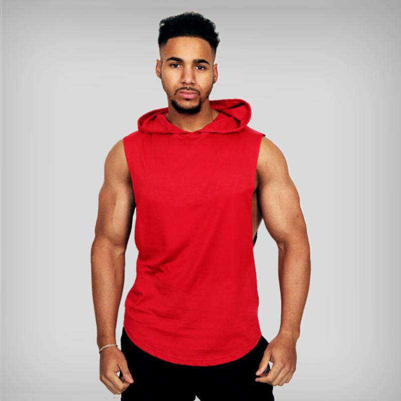 Muscleguys Muscle Guys Marke Herren Fitness ärmelloses Hoodie-Shirt Bodybuilding Gym Tanktops lockeres Workout ärmelloses Shirt Hoody Top männlich XXL von Joom DACH