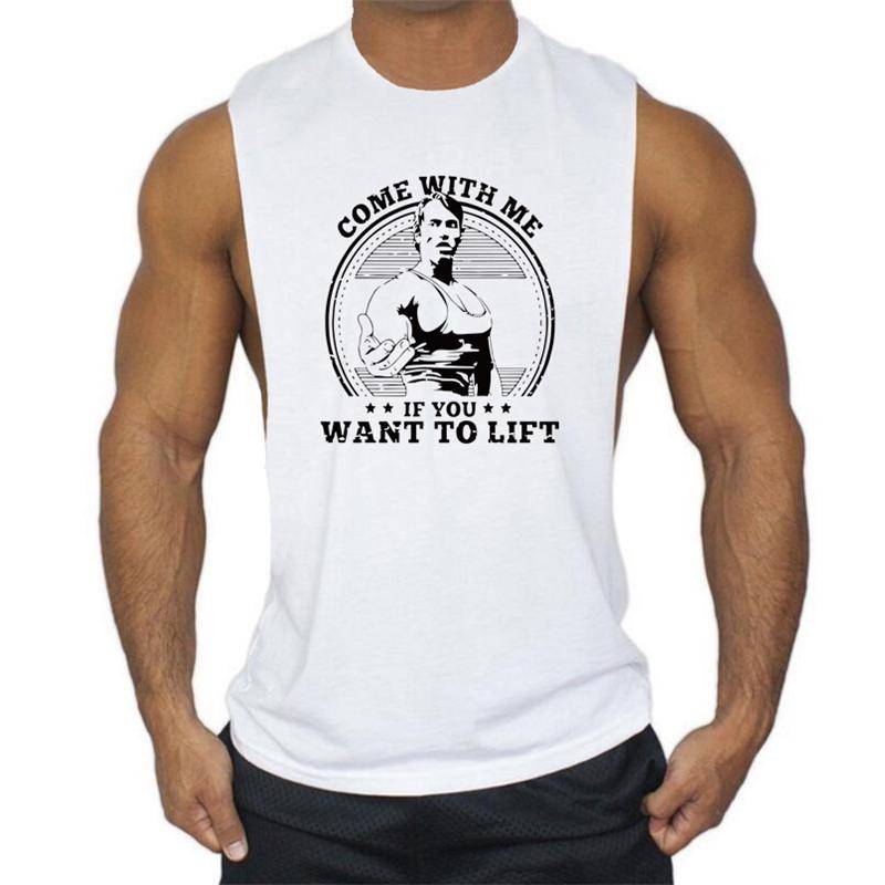 Muscleguys Sommer ärmellose T-Shirts Herren Gym Causal Tanktops Muskelweste L weiß von Joom DACH
