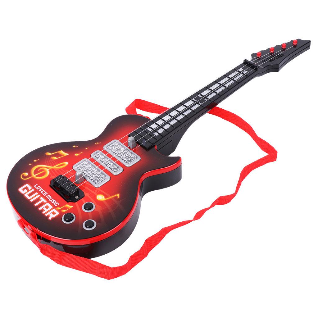 Musik Elektrische Gitarre 4 Saiten Musikinstrument Pädagogisches Spielzeug Kinder Spielzeug Geschenk rot von Joom DACH