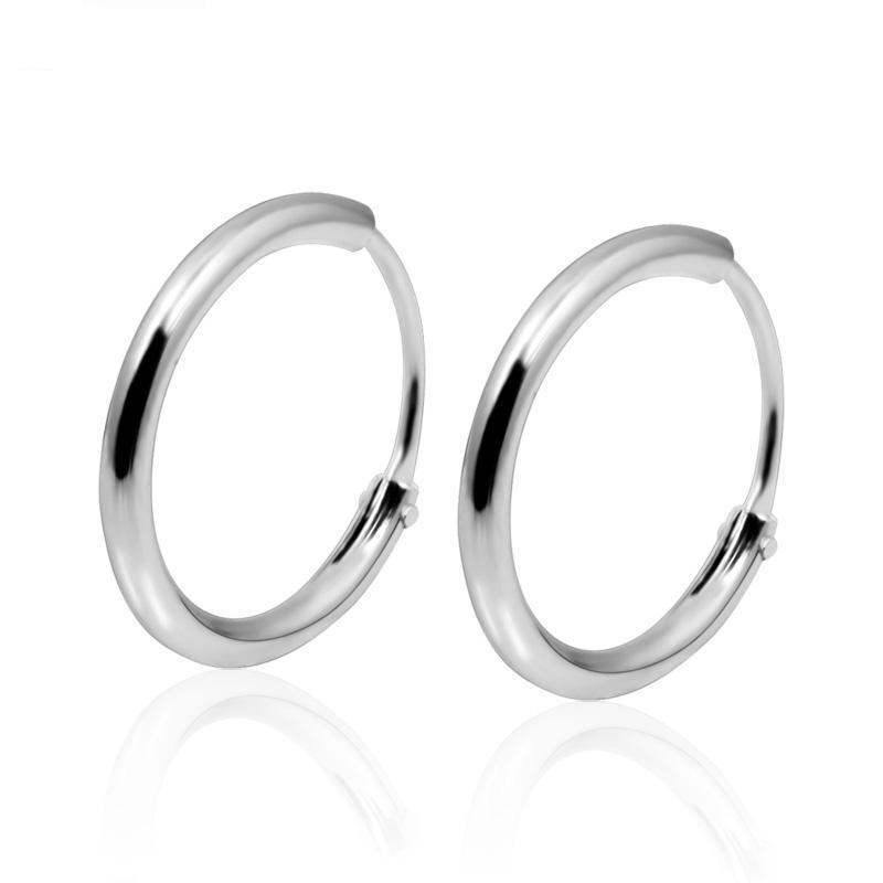 Mutige Creolen aus 925er-Sterlingsilber für Damen und Herren, dicker als normal, runde Kreis-Ohrringe, Creolen, Ohrringe, Schmuck 16mm von Joom DACH