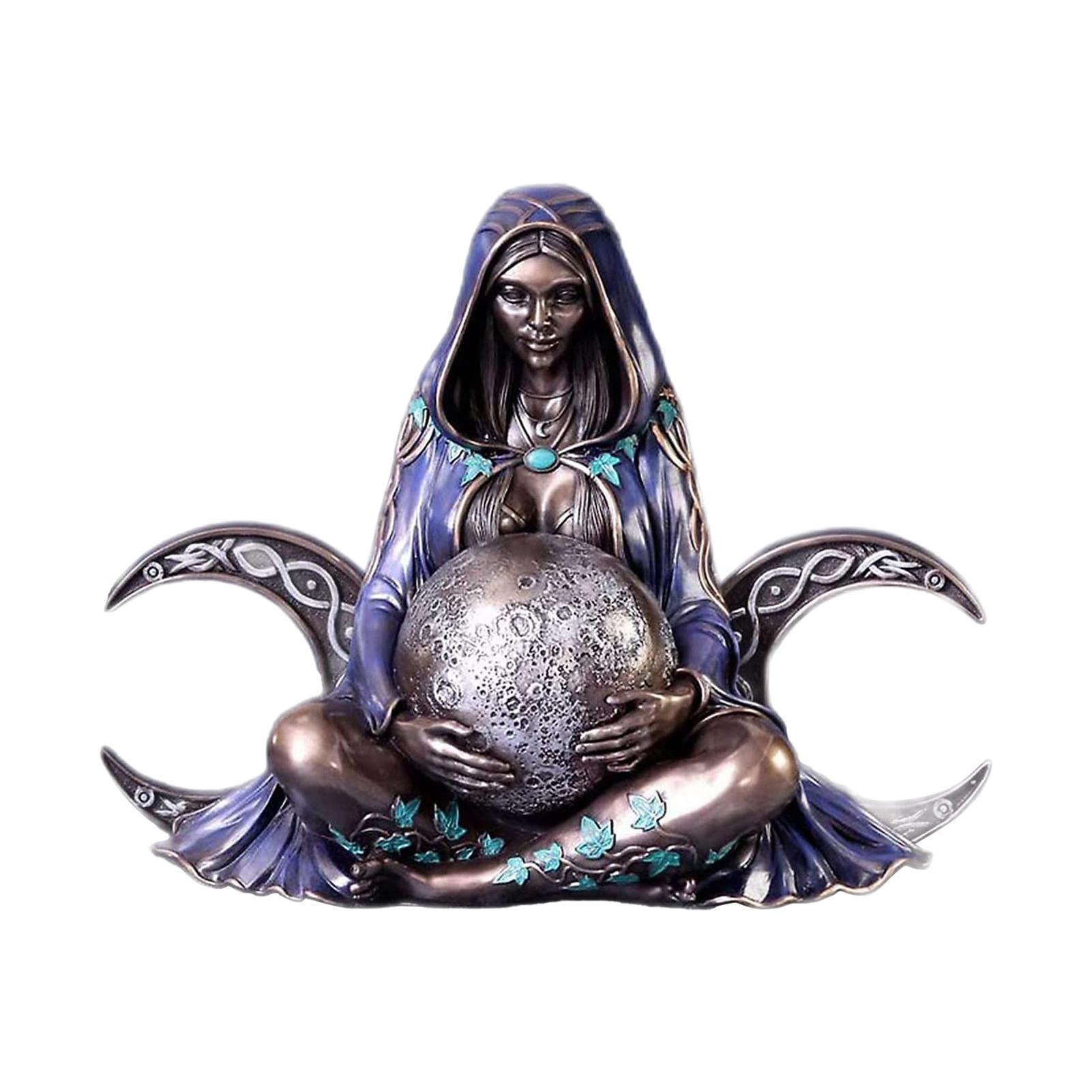 Mutter Erde Göttin Statue Harz Handbemalt Gaia Göttin Skulptur Ornament Heimdekoration von Joom DACH