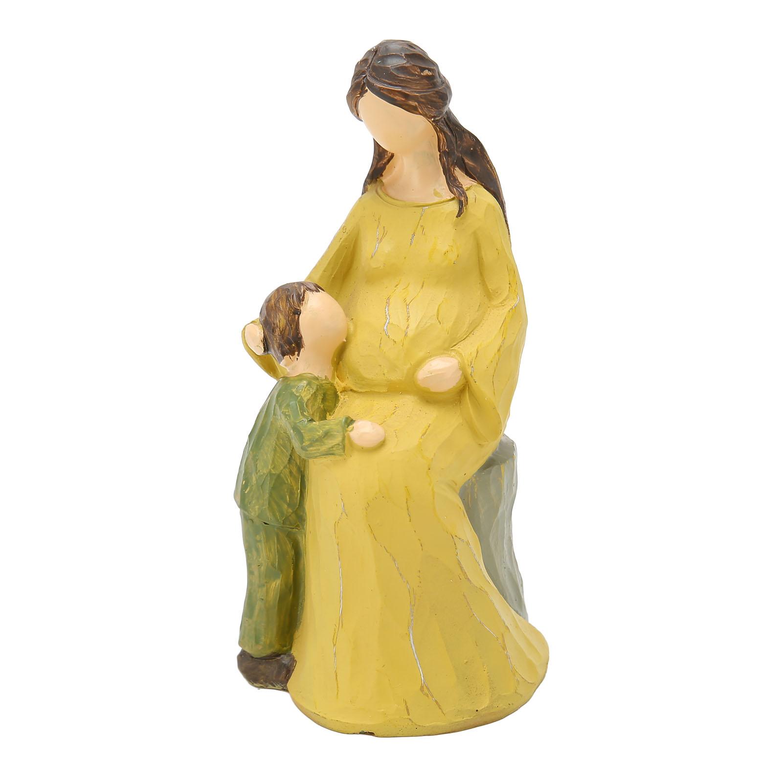 Mutter Kind Statue Wunderschön Künstlerisch Lebendig Harz Mutter Kind Figur Skulptur Regaldekoration von Joom DACH