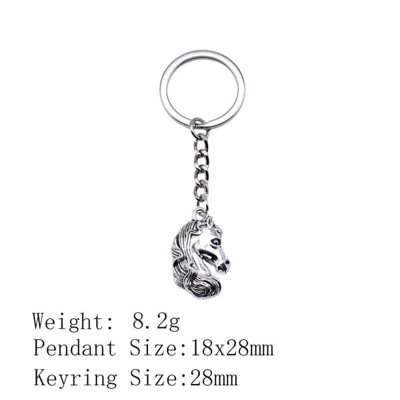 Muttertags-Taschenanhänger Pferd Einhorn Schlüsselanhänger Haus Garten Kind Schlüsselanhänger A02-1pcs-18x28mm von Joom DACH