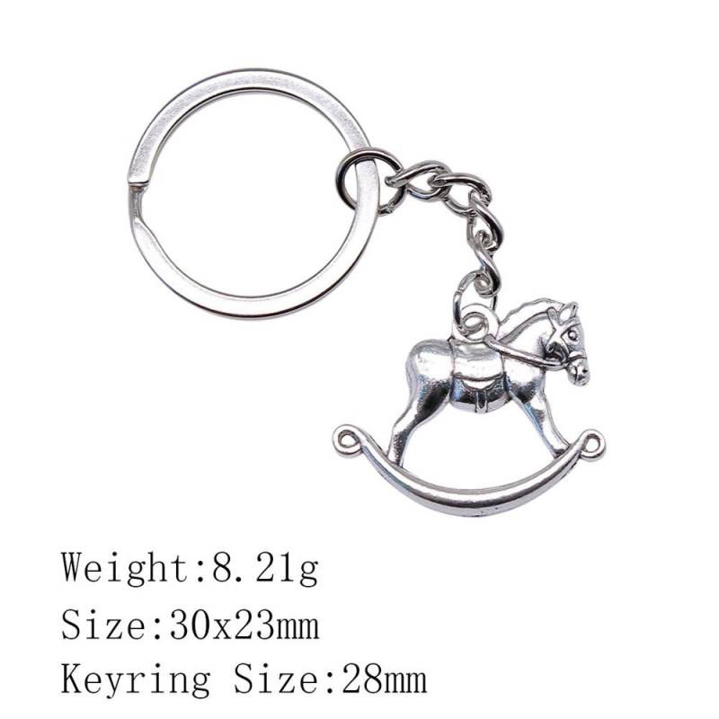 Muttertags-Taschenanhänger Pferd Einhorn Schlüsselanhänger Haus Garten Kind Schlüsselanhänger A10-1pcs-30x23mm von Joom DACH