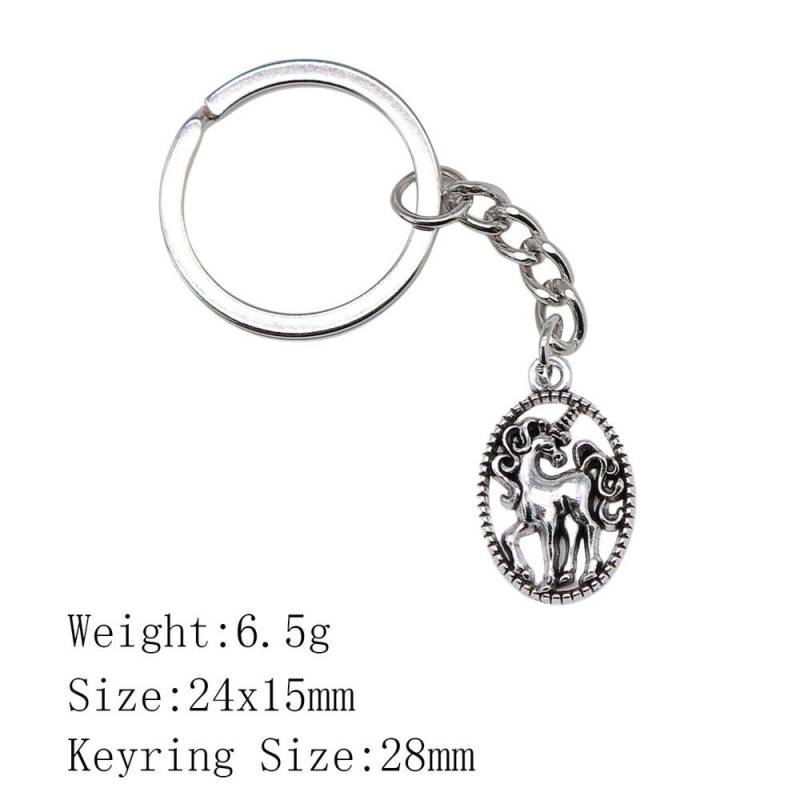 Muttertags-Taschenanhänger Pferd Einhorn Schlüsselanhänger Haus Garten Kind Schlüsselanhänger A11-1pcs-24x15mm von Joom DACH