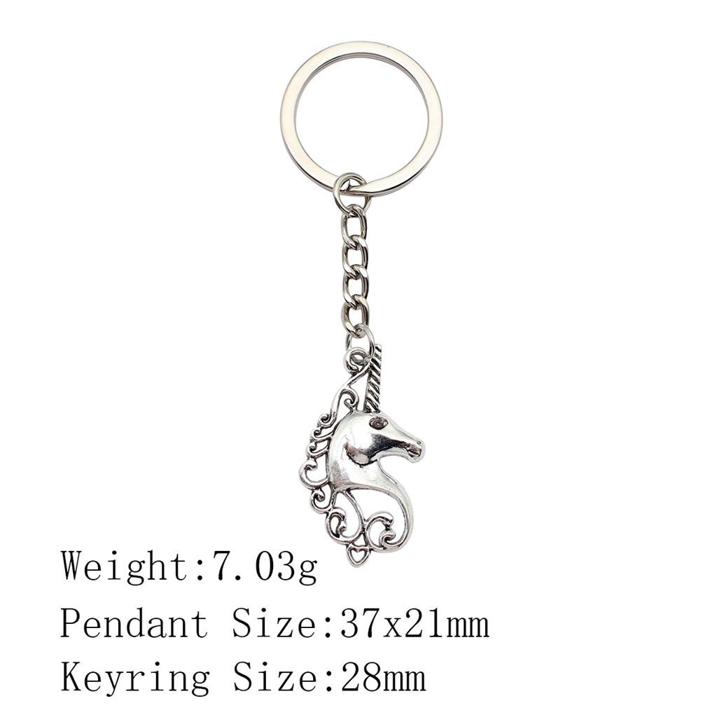 Muttertags-Taschenanhänger Pferd Einhorn Schlüsselanhänger Haus Garten Kind Schlüsselanhänger A18-1pcs-37x21mm von Joom DACH