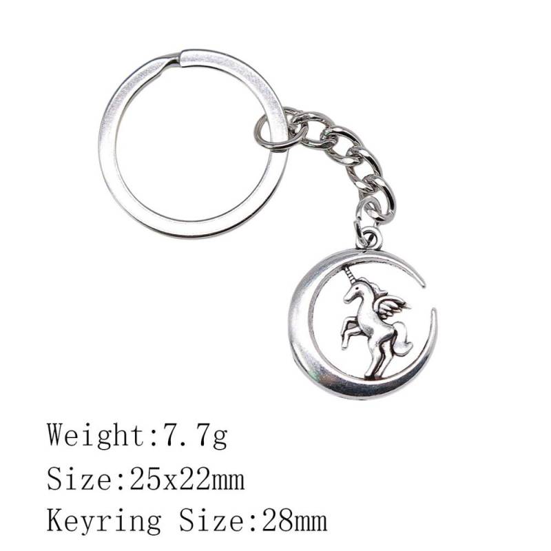 Muttertags-Taschenanhänger Pferd Einhorn Schlüsselanhänger Haus Garten Kind Schlüsselanhänger A19-1pcs-25x22mm von Joom DACH