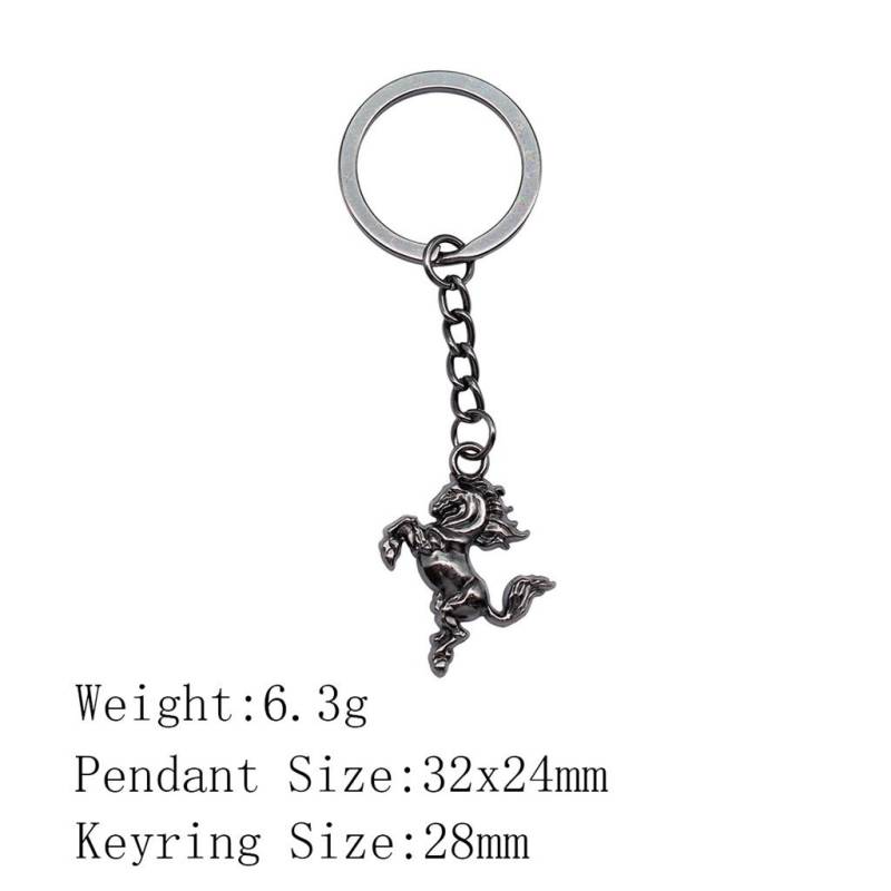 Muttertags-Taschenanhänger Pferd Einhorn Schlüsselanhänger Haus Garten Kind Schlüsselanhänger A24-1pcs-32x24mm von Joom DACH