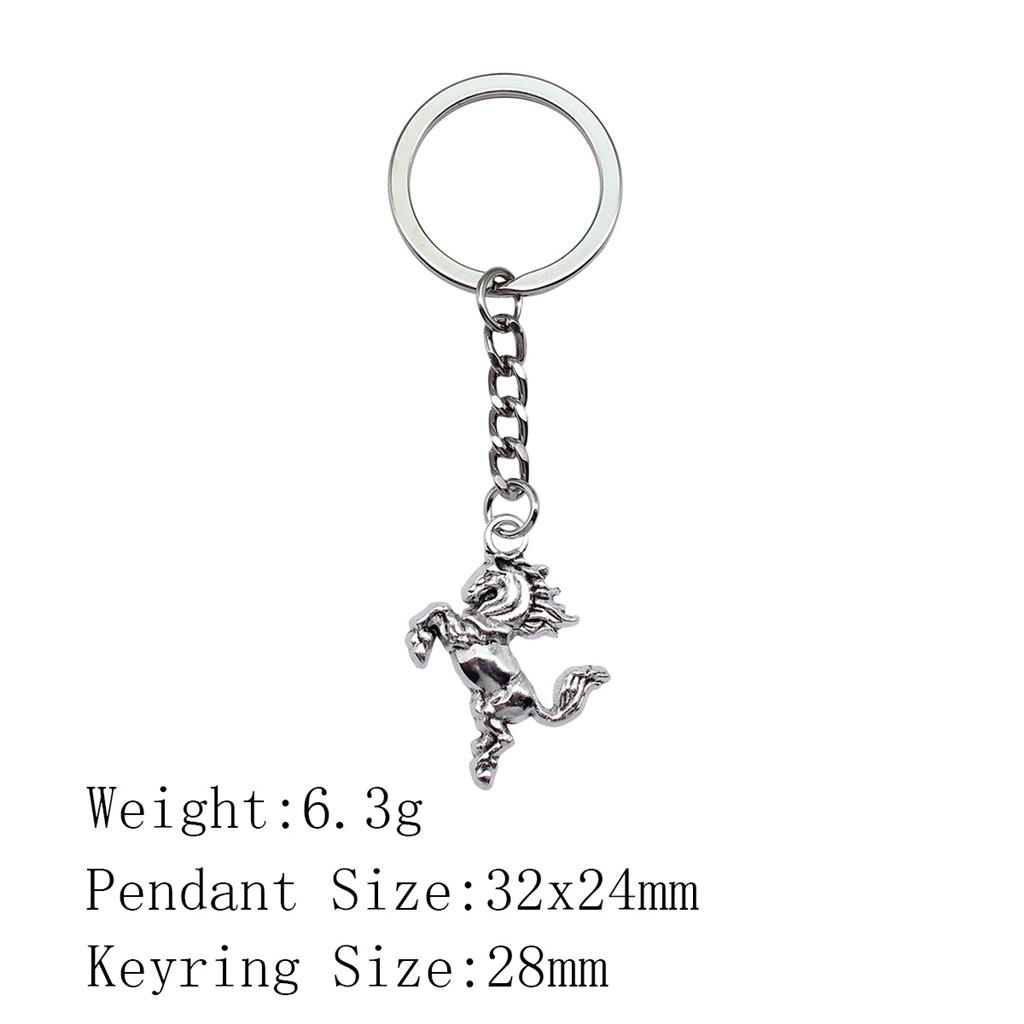 Muttertags-Taschenanhänger Pferd Einhorn Schlüsselanhänger Haus Garten Kind Schlüsselanhänger A25-1pcs-32x24mm von Joom DACH