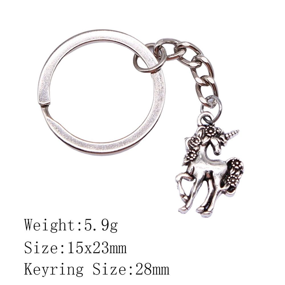 Muttertags-Taschenanhänger Pferd Einhorn Schlüsselanhänger Haus Garten Kind Schlüsselanhänger A31-1pcs-15x23mm von Joom DACH