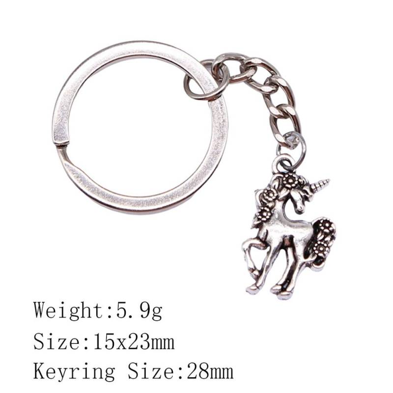 Muttertags-Taschenanhänger Pferd Einhorn Schlüsselanhänger Haus Garten Kind Schlüsselanhänger A31-1pcs-15x23mm von Joom DACH