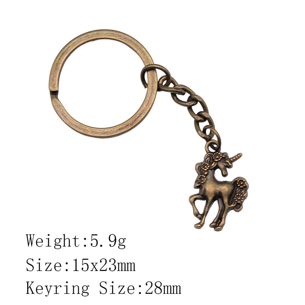 Muttertags-Taschenanhänger Pferd Einhorn Schlüsselanhänger Haus Garten Kind Schlüsselanhänger A32-1pcs-15x23mm von Joom DACH