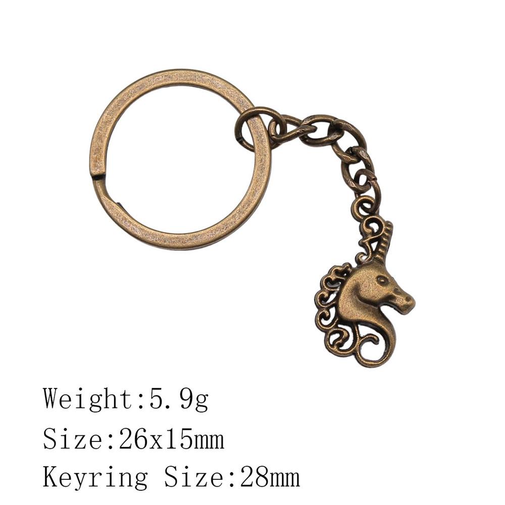 Muttertags-Taschenanhänger Pferd Einhorn Schlüsselanhänger Haus Garten Kind Schlüsselanhänger A47-1pcs-26x15mm von Joom DACH