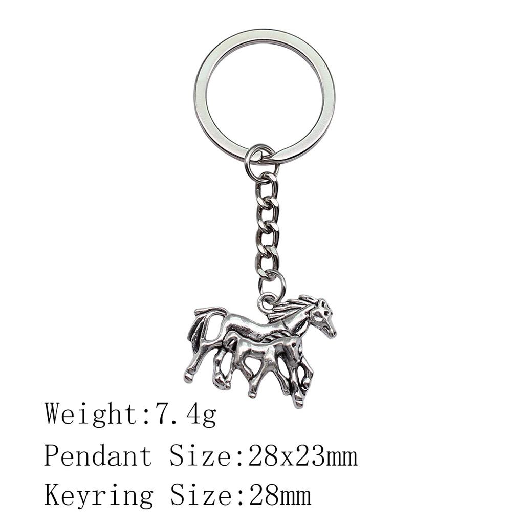 Muttertags-Taschenanhänger Pferd Einhorn Schlüsselanhänger Haus Garten Kind Schlüsselanhänger A50-1pcs-28x23mm von Joom DACH