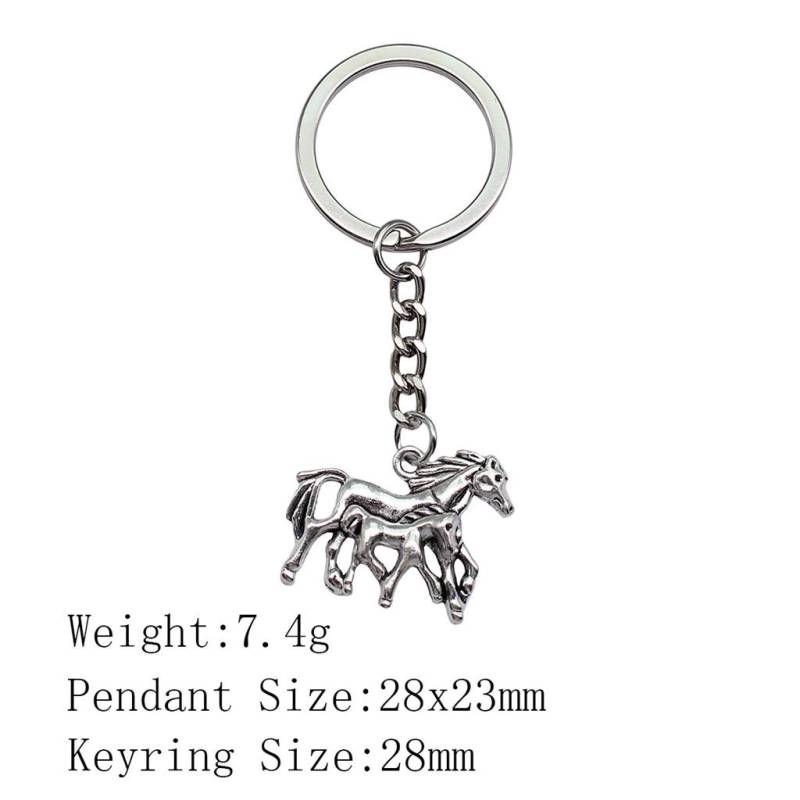 Muttertags-Taschenanhänger Pferd Einhorn Schlüsselanhänger Haus Garten Kind Schlüsselanhänger A50-1pcs-28x23mm von Joom DACH