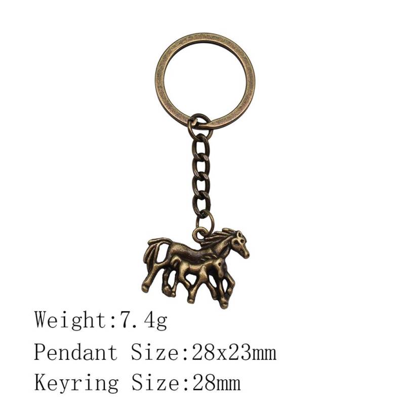 Muttertags-Taschenanhänger Pferd Einhorn Schlüsselanhänger Haus Garten Kind Schlüsselanhänger A51-1pcs-28x23mm von Joom DACH