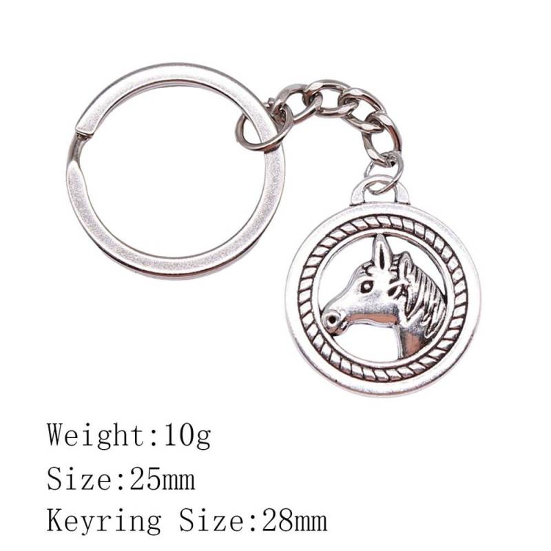 Muttertags-Taschenanhänger Pferd Einhorn Schlüsselanhänger Haus Garten Kind Schlüsselanhänger A52-1pcs-25mm von Joom DACH