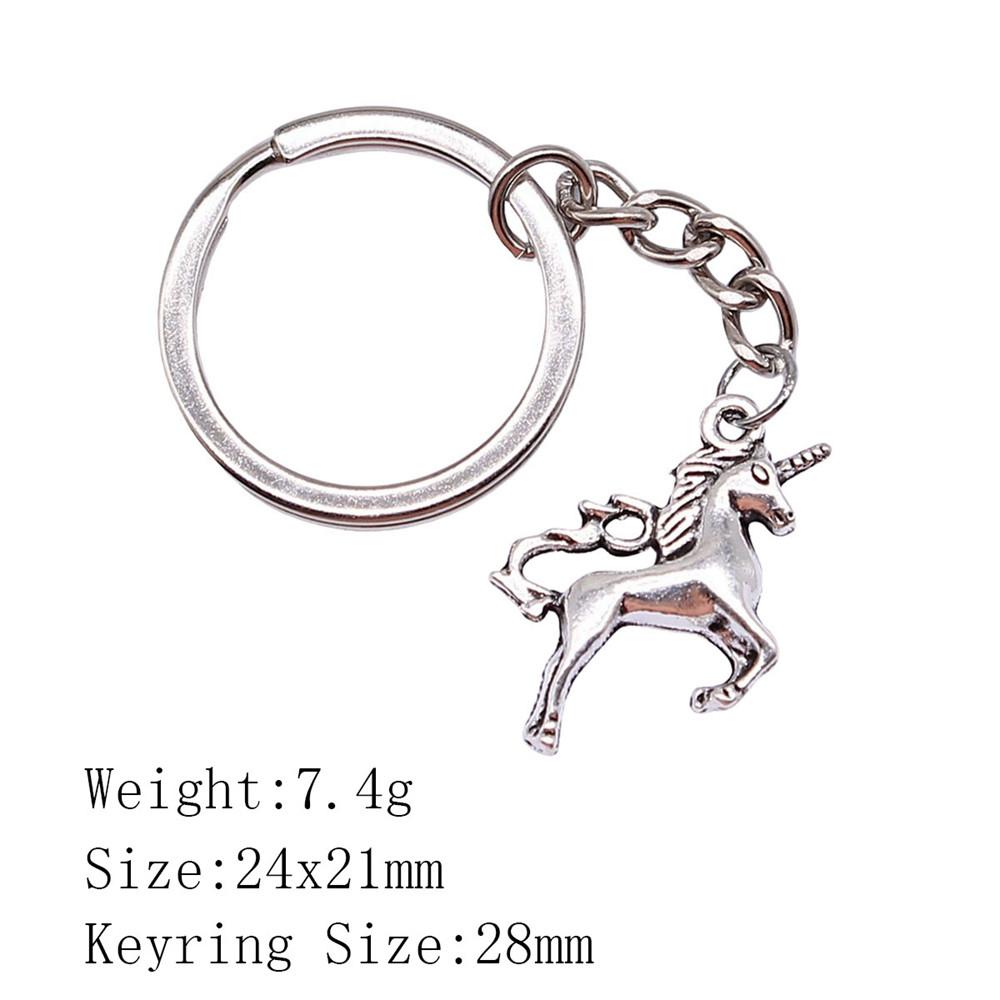 Muttertags-Taschenanhänger Pferd Einhorn Schlüsselanhänger Haus Garten Kind Schlüsselanhänger A56-1pcs-24x21mm von Joom DACH