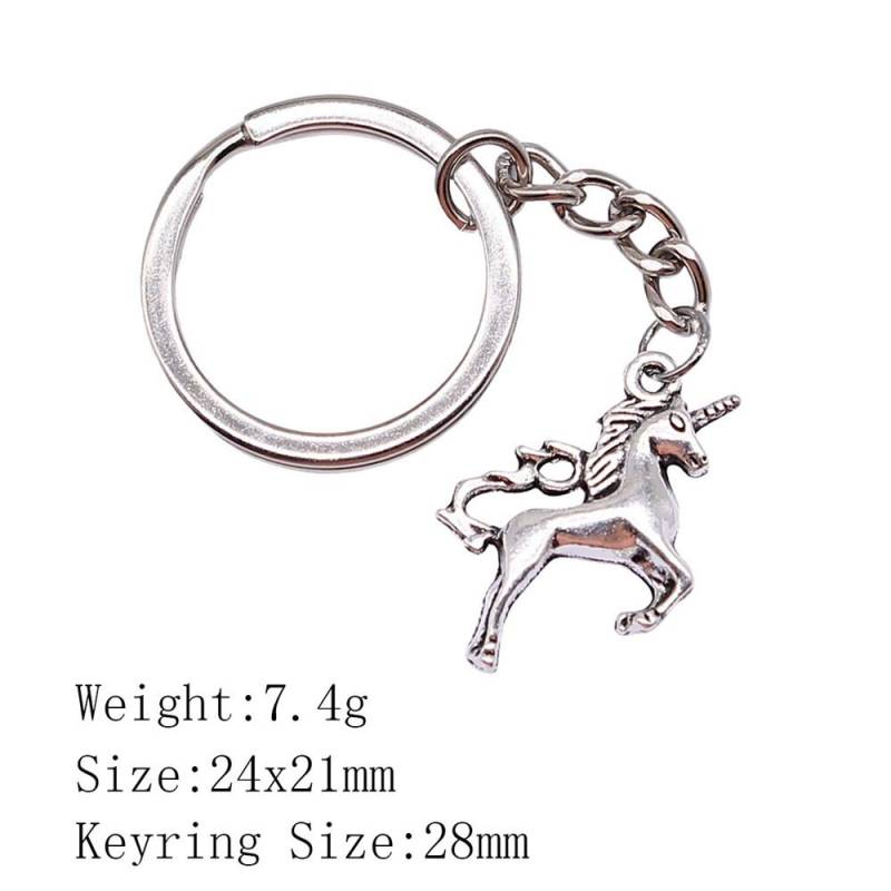 Muttertags-Taschenanhänger Pferd Einhorn Schlüsselanhänger Haus Garten Kind Schlüsselanhänger A56-1pcs-24x21mm von Joom DACH
