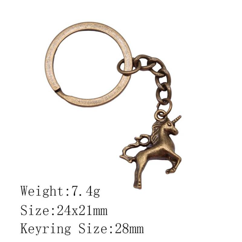 Muttertags-Taschenanhänger Pferd Einhorn Schlüsselanhänger Haus Garten Kind Schlüsselanhänger A57-1pcs-24x21mm von Joom DACH