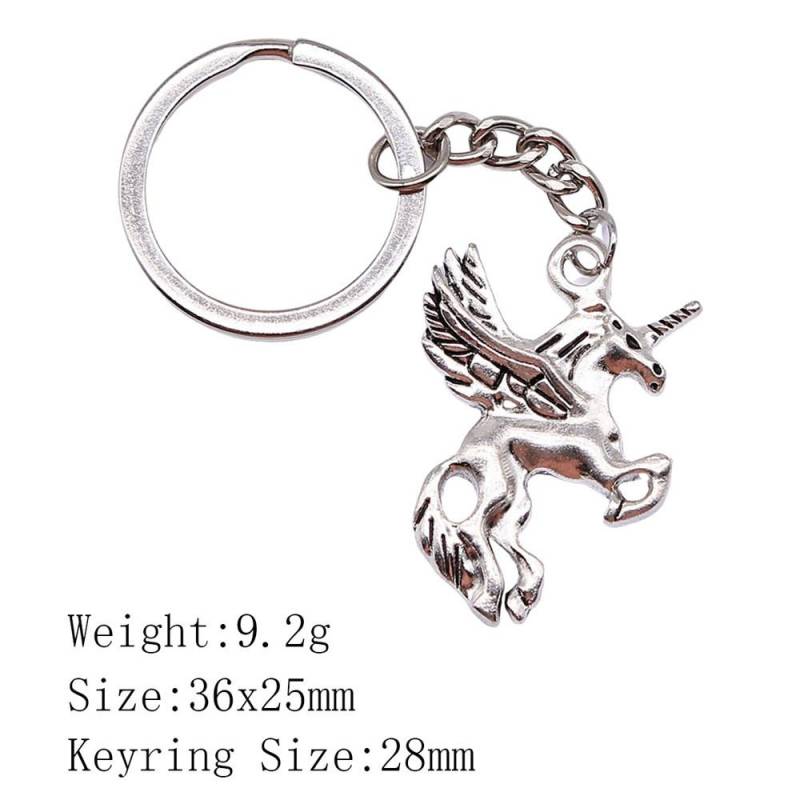 Muttertags-Taschenanhänger Pferd Einhorn Schlüsselanhänger Haus Garten Kind Schlüsselanhänger A60-1pcs-36x25mm von Joom DACH