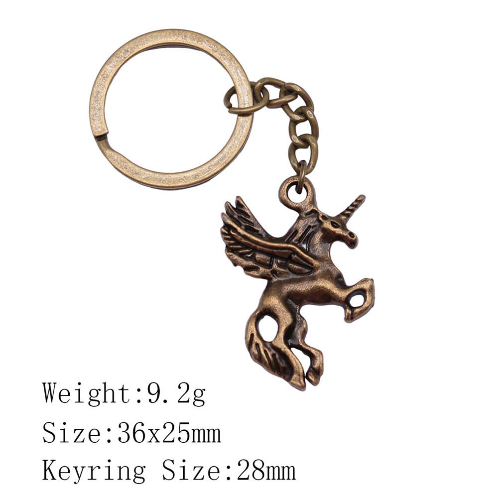 Muttertags-Taschenanhänger Pferd Einhorn Schlüsselanhänger Haus Garten Kind Schlüsselanhänger A61-1pcs-36x25mm von Joom DACH