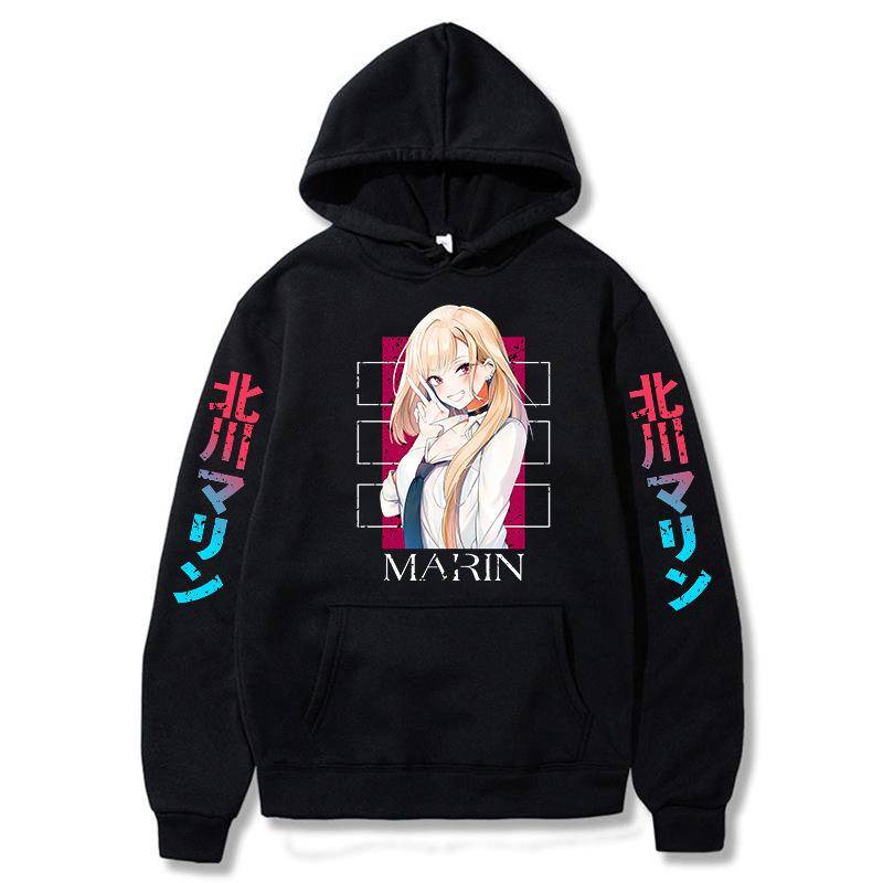My Dress-Up Darling Anime Pullover Marin Kitagawa Niedlich Bedruckte Kapuzenjacke Für Männer Und Frauen Trendy Hoodies Vorherrschendes Streetwear-Sweatshirt L schwarz My Dress-Up Darling Anime Pullover Marin Kitagawa Niedlich Bedruckte Kapuzenjacke Für Männer Und Frauen Trendy Hoodies Vorherrschendes Streetwear-Sweatshirt L schwarz von Joom DACH