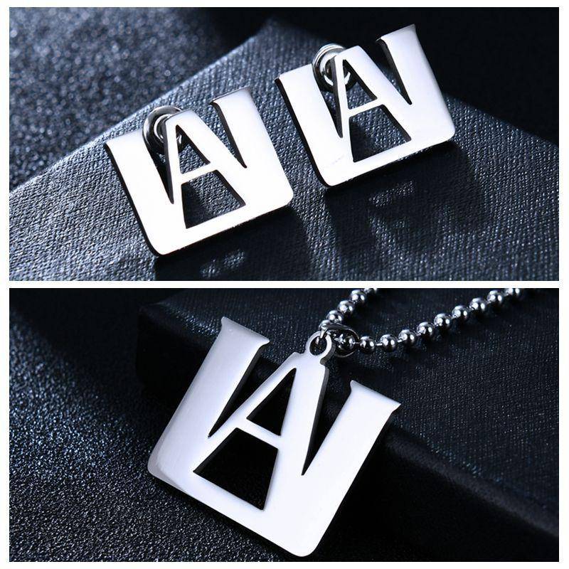 My Hero Academia Anime-Halskette, Schmuck für Teenager-Mädchen, Anime-Zeug, My Hero Academia Cosplay-Merch, Partygeschenk für Jungen und Mädchen Jewelry set silber von Joom DACH