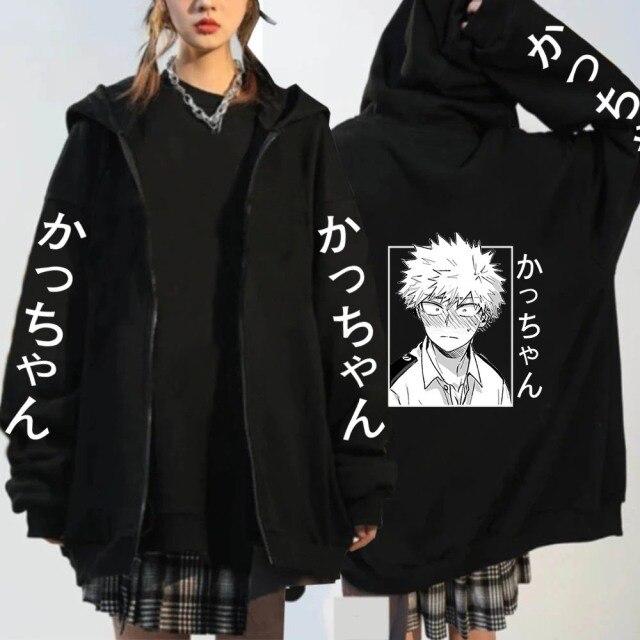 My Hero Academia Bakugo Anime Zipper Hoodies Sweatshirt für Damen Herren Kleidung Bakugo Manga Übergroße Kapuzenpulloverjacke S von Joom DACH