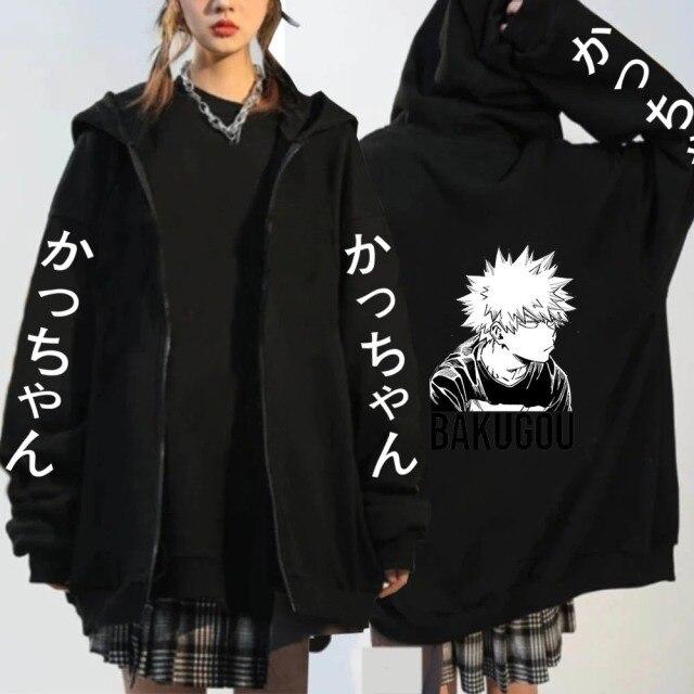 My Hero Academia Bakugo Anime Zipper Hoodies Sweatshirt für Damen Herren Kleidung Bakugo Manga Übergroße Kapuzenpulloverjacke S von Joom DACH