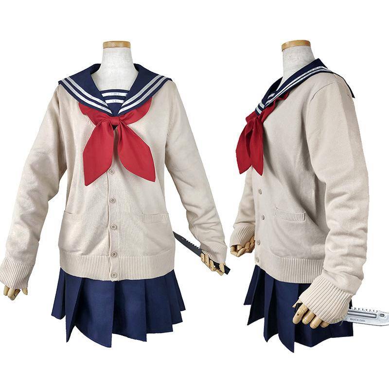 My Hero Academia Cosplay Kostüm Anime Cosplay Boku No Hero Academia Himiko Toga JK Uniform Damen Matrosenanzüge mit Pullovern S von Joom DACH