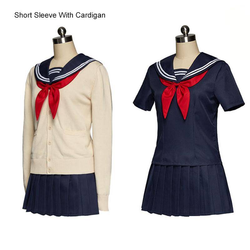 My Hero Academia Cosplay Kostüm Boku Himiko Toga Frauen Sailor JK Uniform Faltenrock Strickjacken Set M von Joom DACH