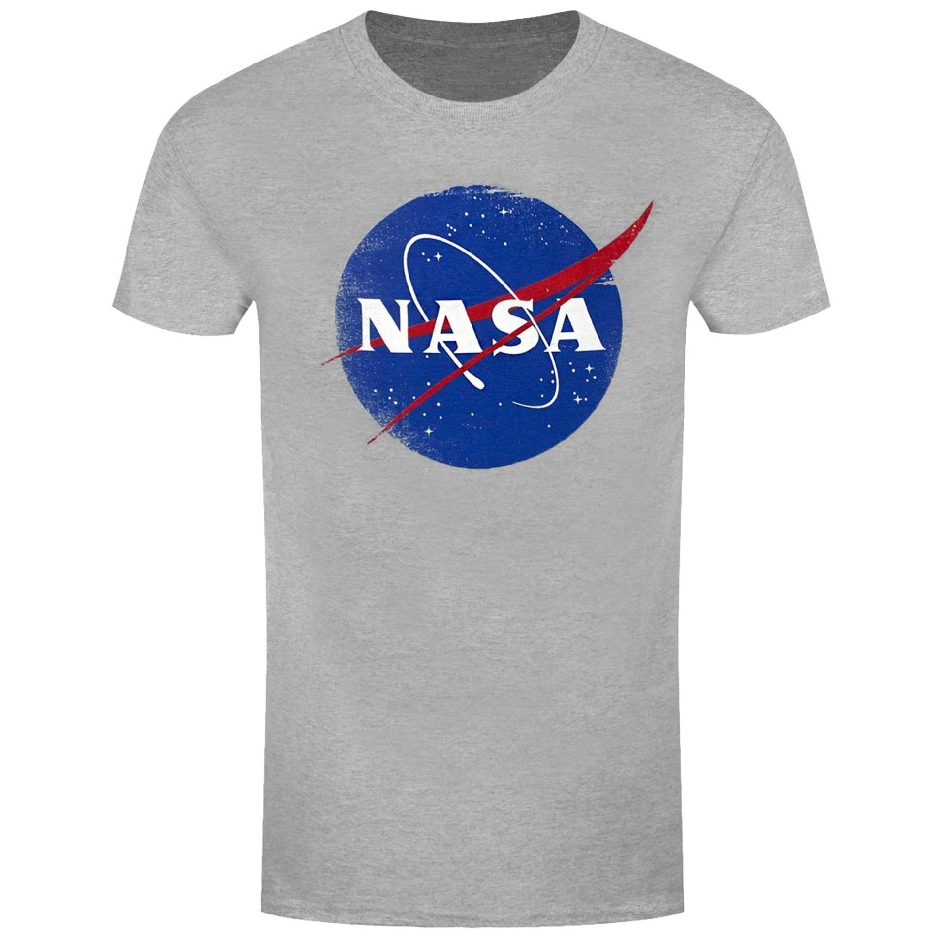 NASA Herren Distressed Logo T-Shirt XXL grau von Joom DACH