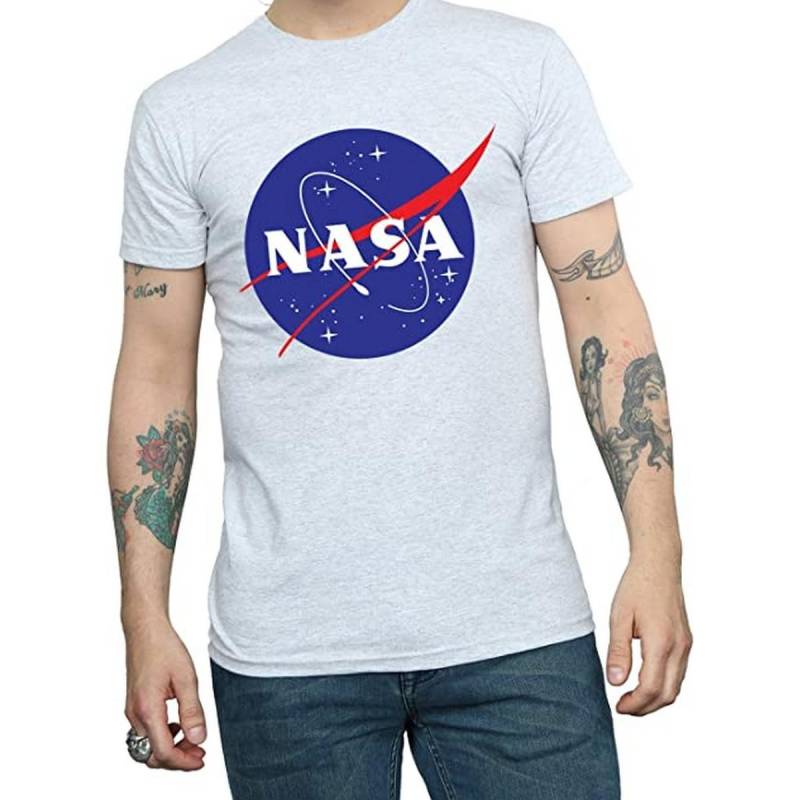 NASA Herren-Insignia-T-Shirt mit Distressed-Logo XL grau von Joom DACH