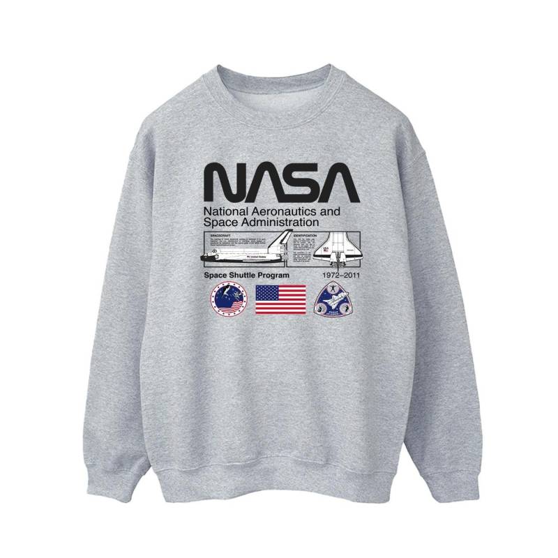 NASA Herren-Sweatshirt „Space Admin“ aus Baumwolle L grau von Joom DACH