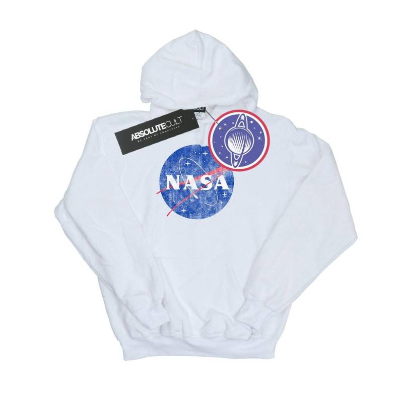 NASA-Hoodie mit klassischem Insignia-Logo für Mädchen im Distressed-Look 5-6 Years weiß von Joom DACH