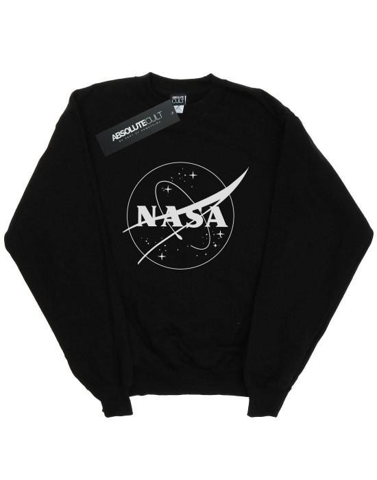 NASA-Mädchen-Sweatshirt mit klassischem Insignia-Logo in Monochrom 7-8 Years schwarz von Joom DACH